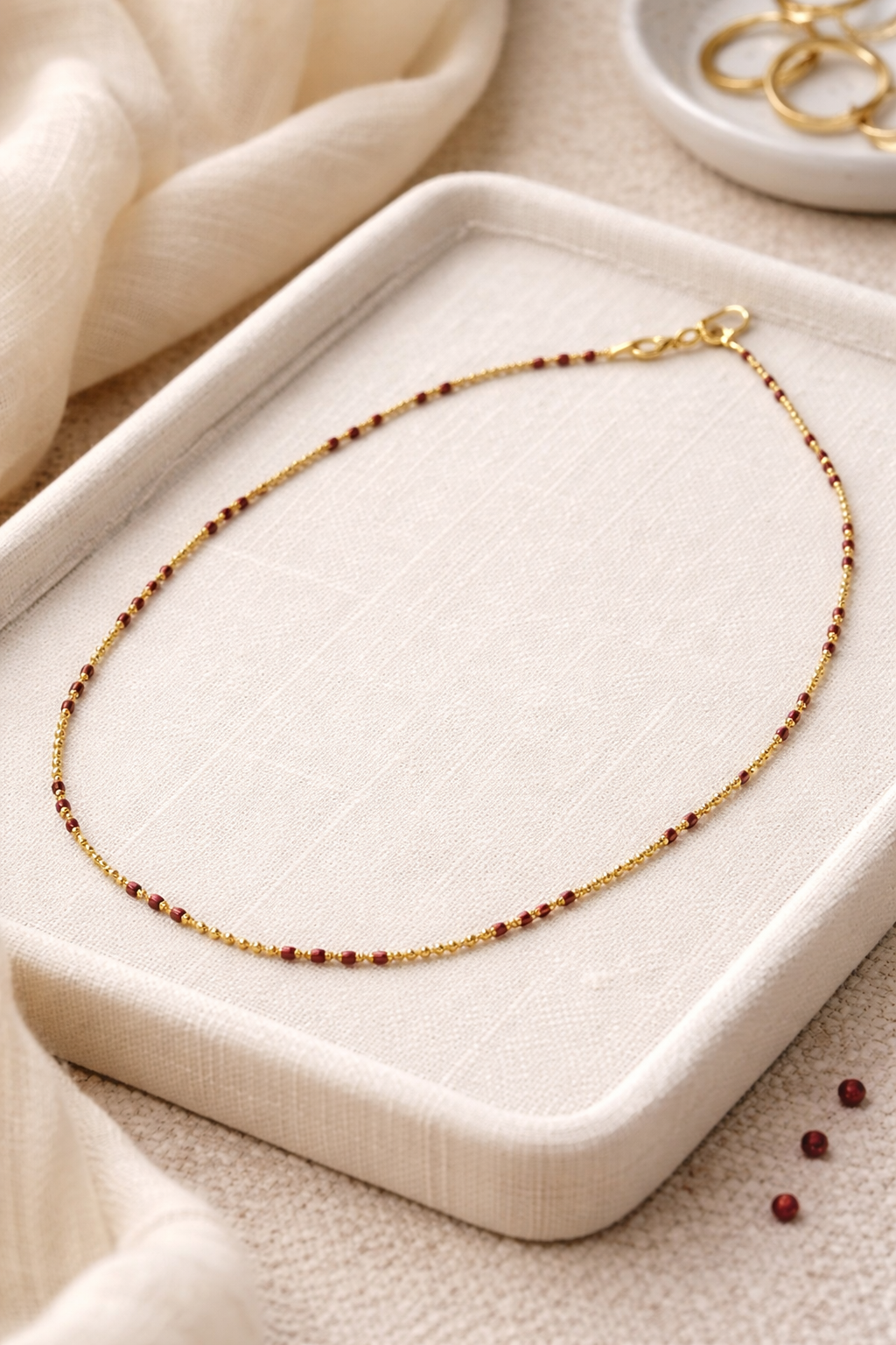 RED ENAMEL NECKLACE