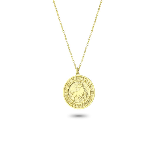 925k Sterling Silver Taurus Zodiac Necklace - alternate view 2
