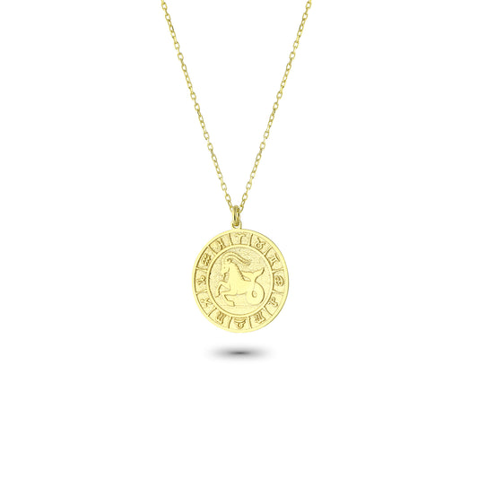 925k Sterling Silver Capricorn Zodiac Necklace - alternate view 2