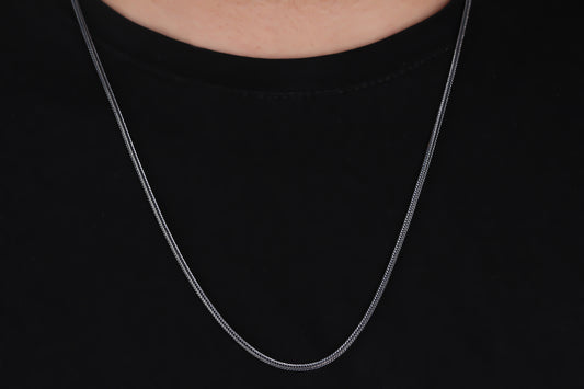 925k Sterling Silver 2mm Foxtail Chain Necklace - alternate view 2