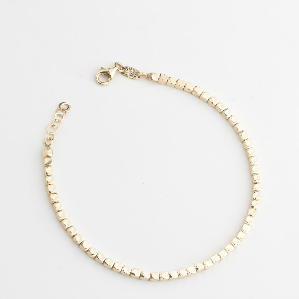 14k Solid Gold Cube Bracelet - alternate view 6