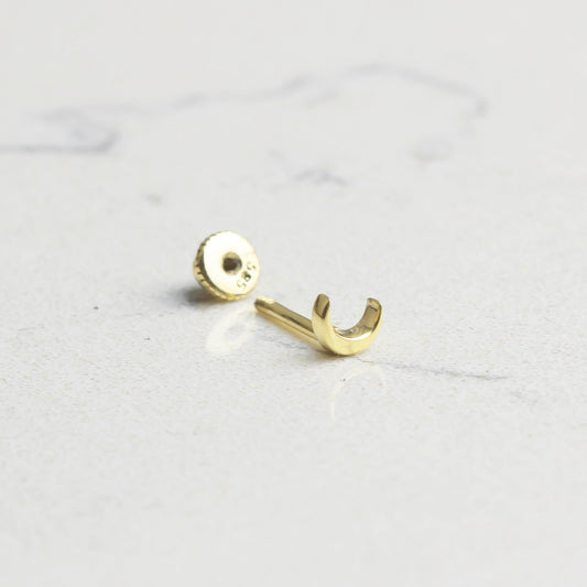 14k Solid Gold Crescent Helix Piercing - alternate view 2