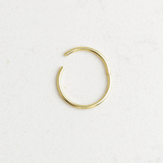 14k Solid Gold Ring Piercing - alternate view 2