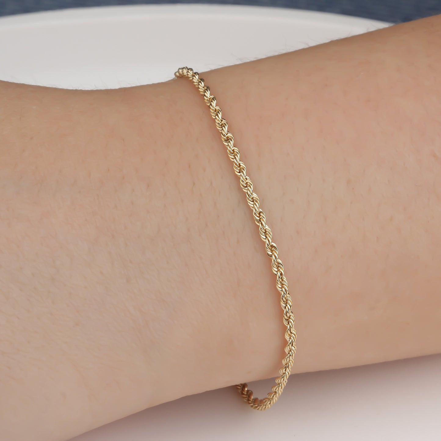 2 MM ROPE CHAIN BRACELET