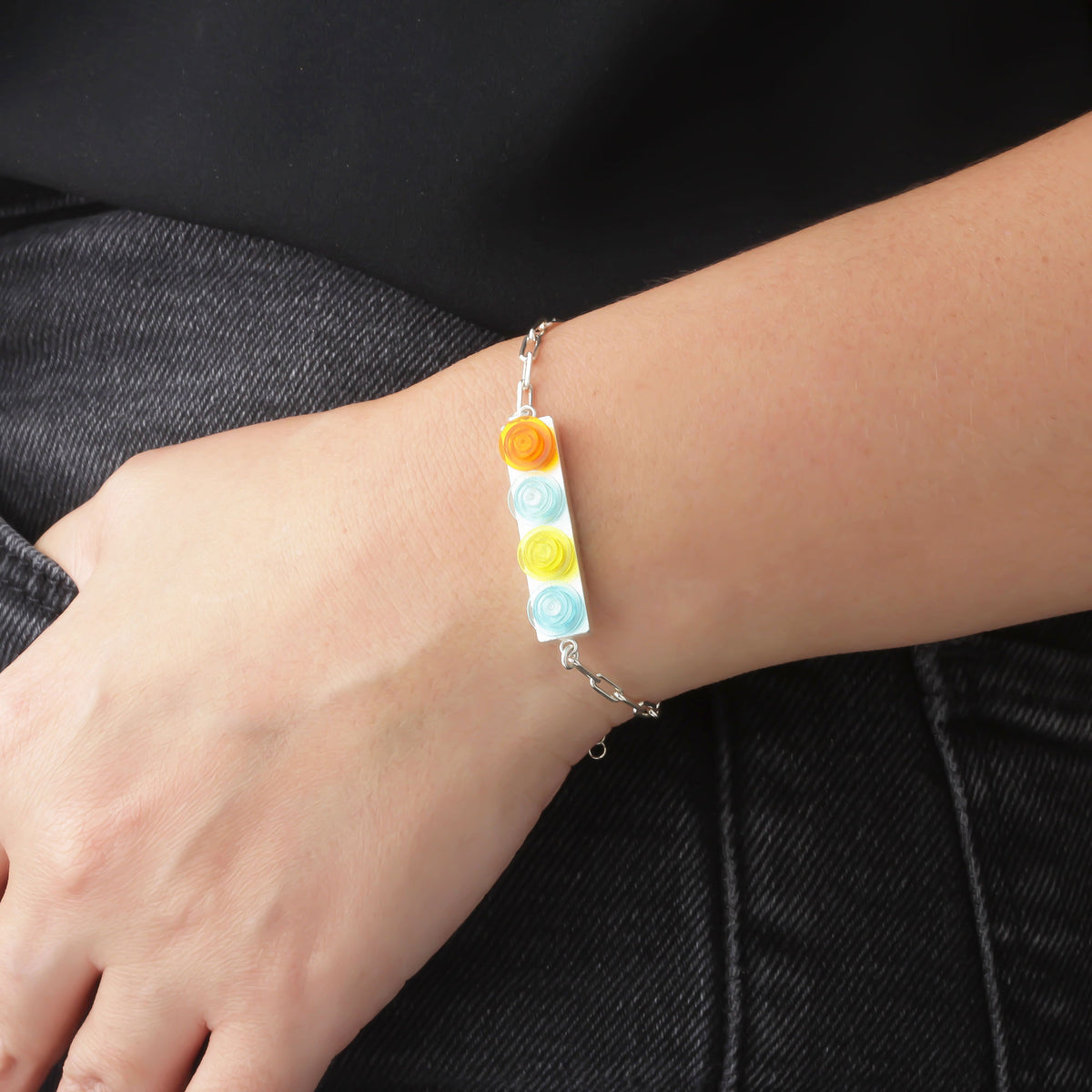 Bricks Jewel Sterling Silver 1x4 Brick Bracelet - alternate view 7