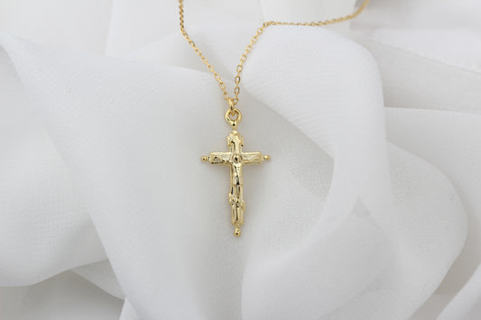 925k Sterling Silver Cross Necklace - alternate view 2