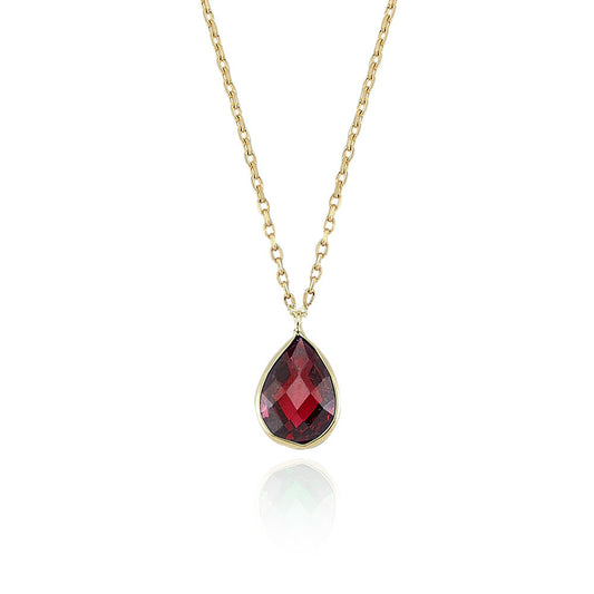 14k Solid Gold Drop Necklace - alternate view 2