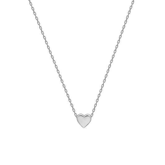 925k Sterling Silver Heart Necklace - alternate view 2