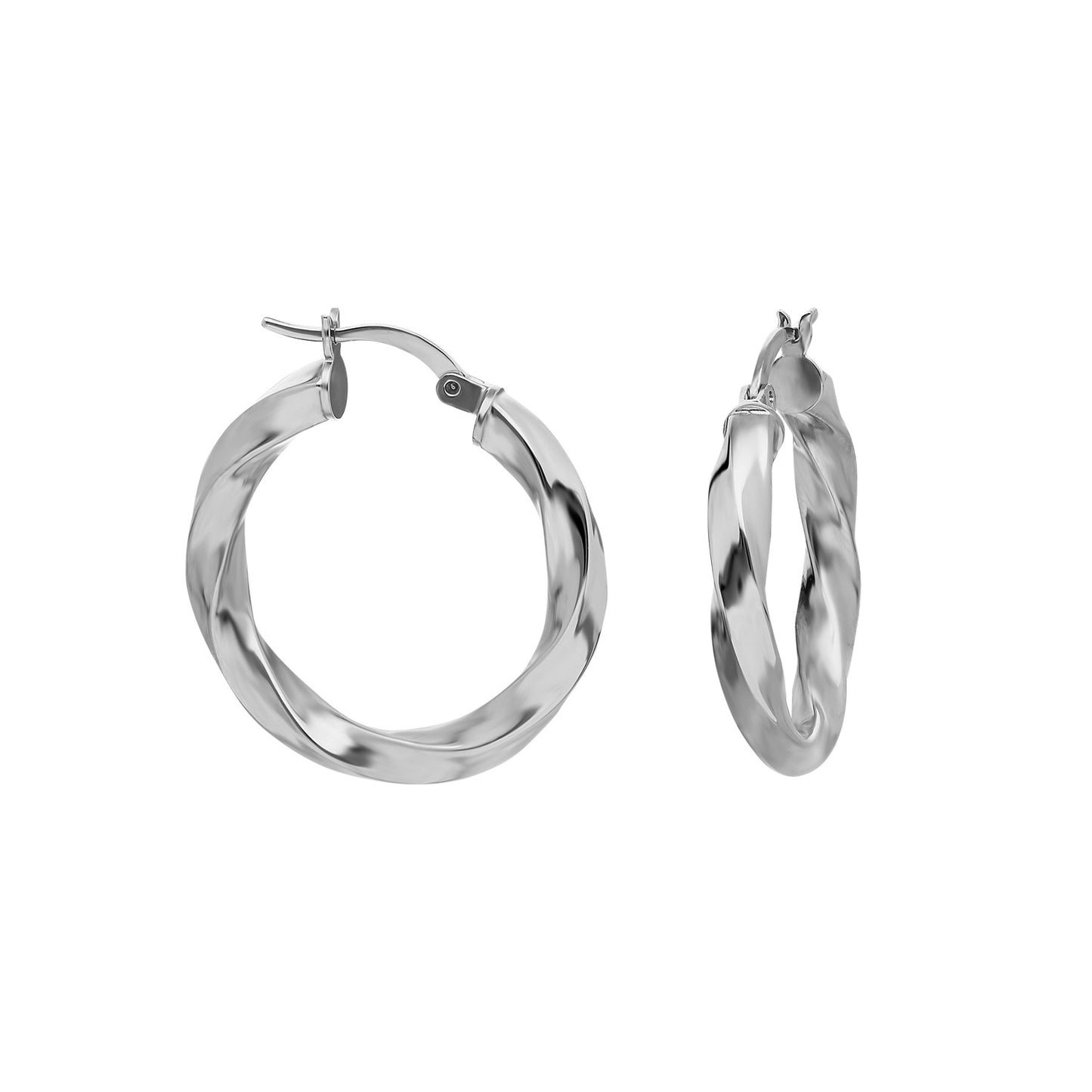 2 CM TWISTED CIRCLE EARRING