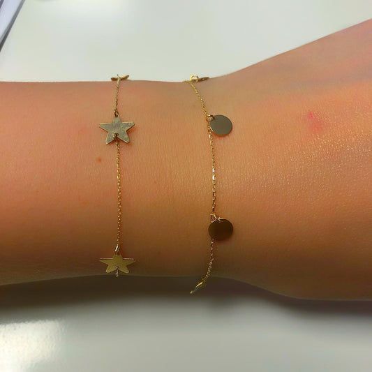 14k Solid Gold Plate Bracelet - alternate view 2