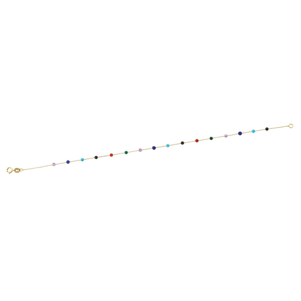 14k Solid Gold Rows Pave Bracelet - alternate view 3