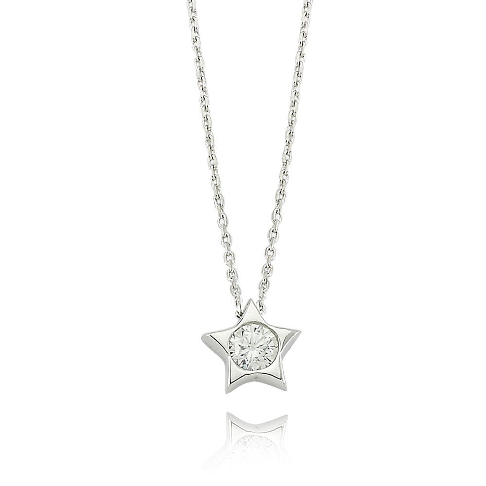 925k Sterling Silver Star Necklace