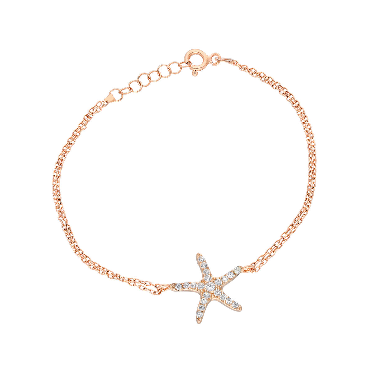 925k Sterling Silver Starfish Bracelet