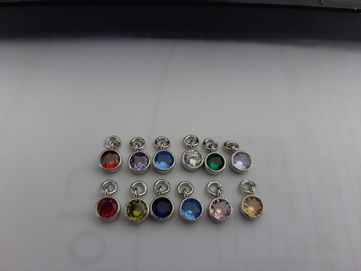 Sterling Silver Birthstone Charm