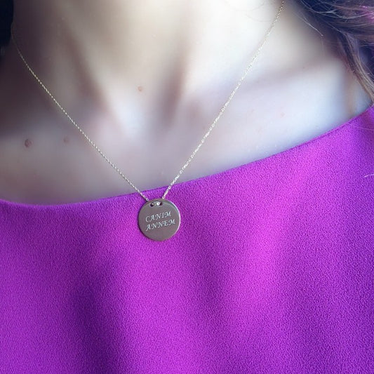 14k Solid Gold Plate Necklace - alternate view 2