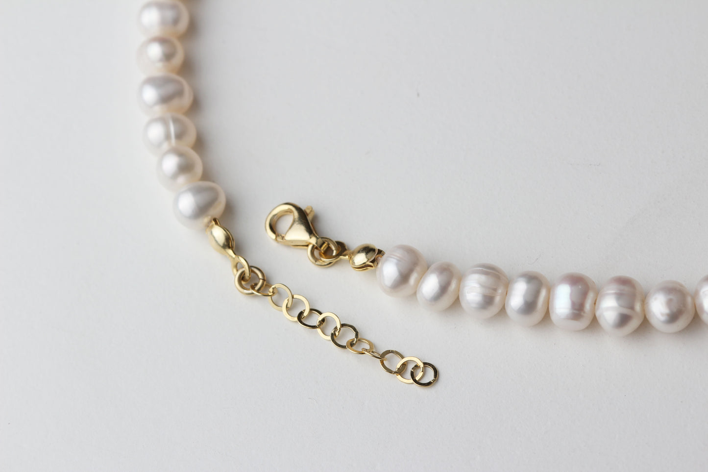 925k Sterling Silver Personalized Initial Pearl Necklace - alternate view 6