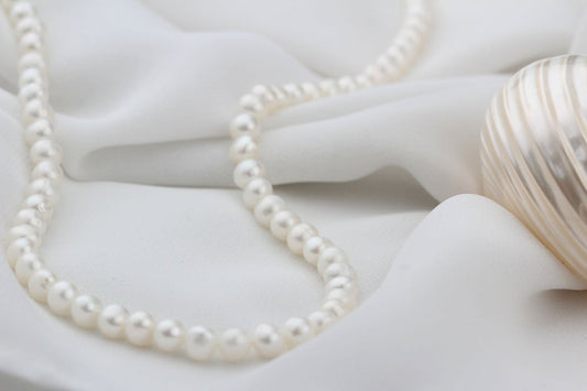 925k Sterling Silver Pearl Necklace - alternate view 2