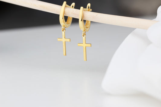 925k Sterling Silver Cross Earrings - alternate view 2