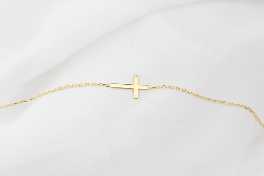 925k Sterling Silver Cross Bracelet
