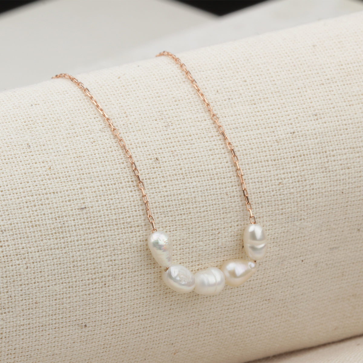 925k Sterling Silver Pearl Necklace - alternate view 3