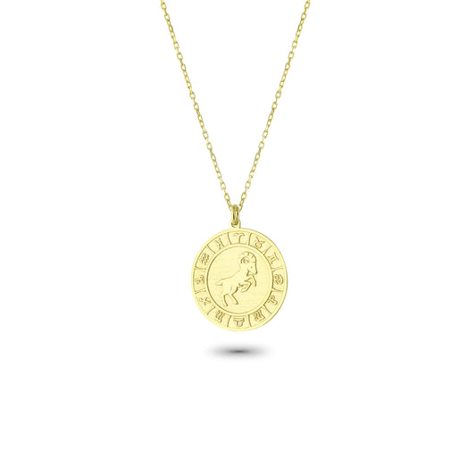 925k Sterling Silver Aries Zodiac Necklace - alternate view 2