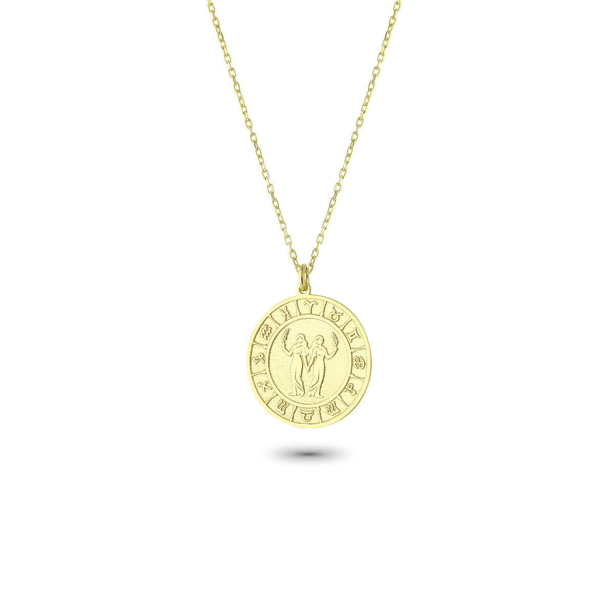 925k Sterling Silver Gemini Zodiac Necklace - alternate view 2