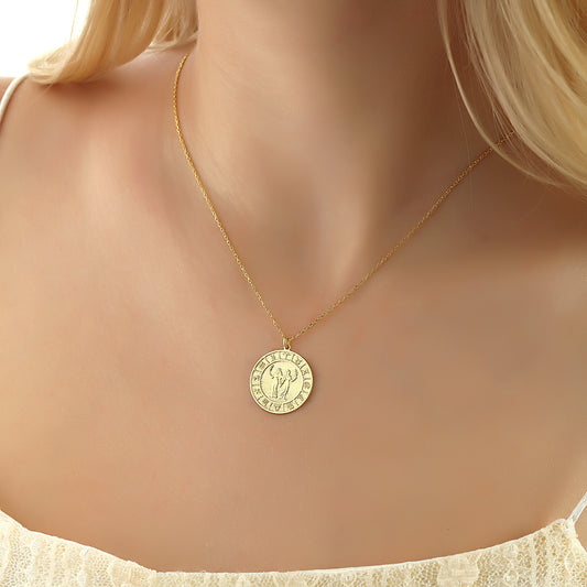 925k Sterling Silver Gemini Zodiac Necklace