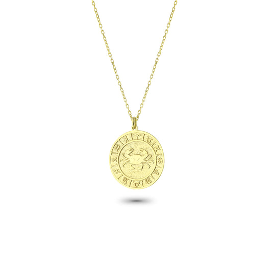 925k Sterling Silver Cancer Zodiac Necklace - alternate view 2