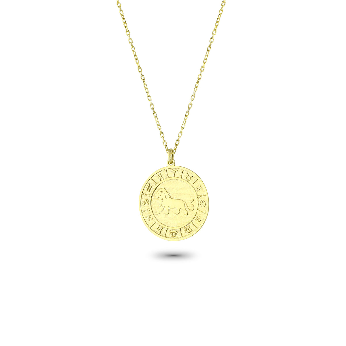 925k Sterling Silver Lion Zodiac Necklace - alternate view 2