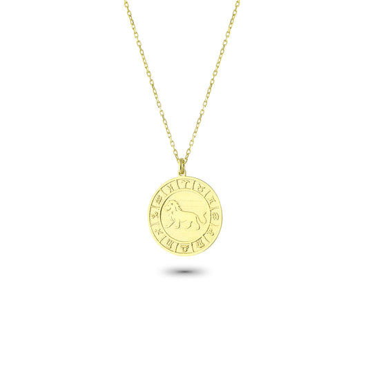 925k Sterling Silver Lion Zodiac Necklace - alternate view 2