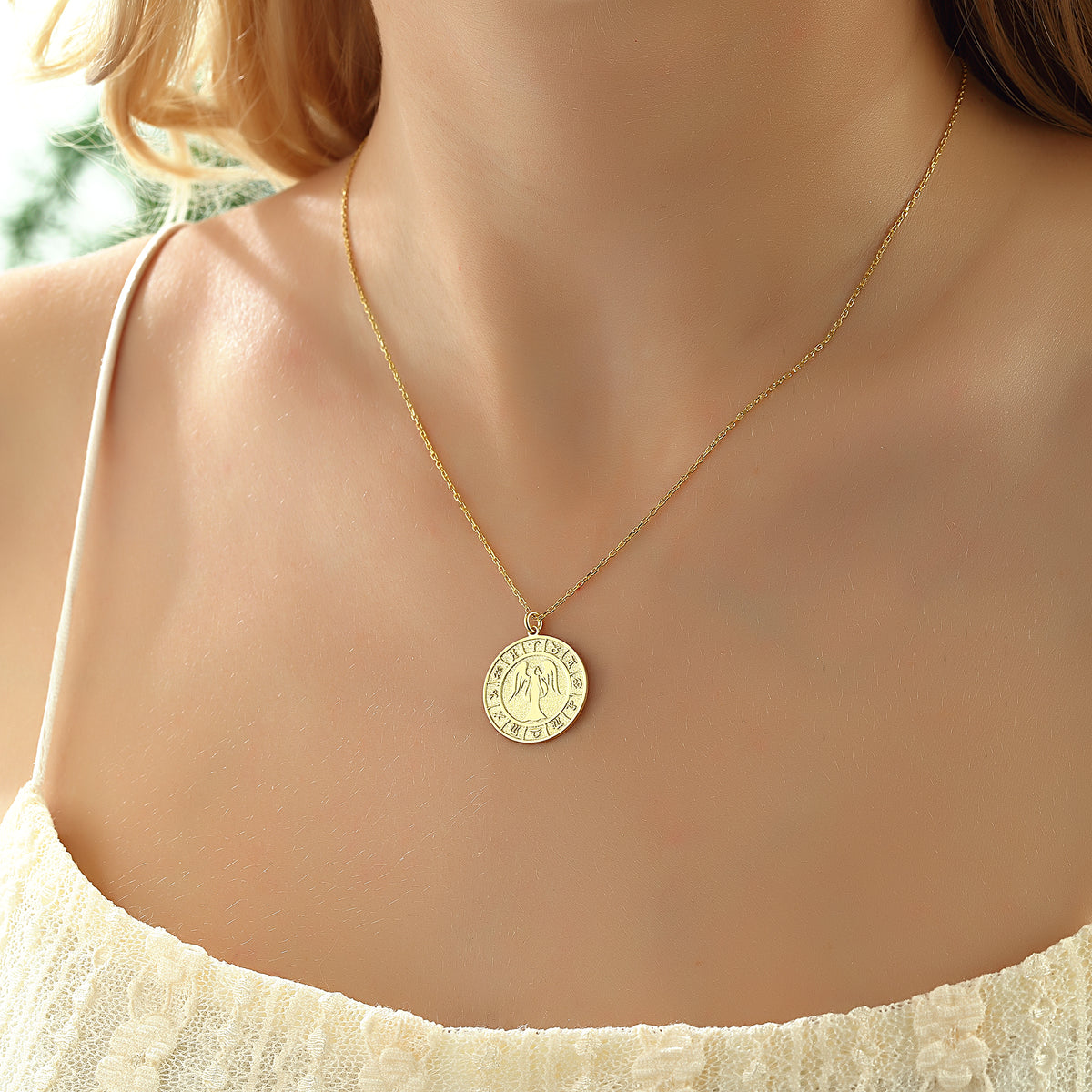 925k Sterling Silver Virgo Zodiac Necklace