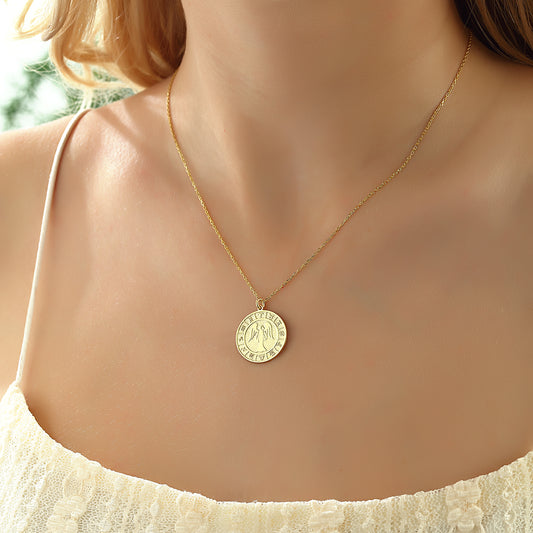 925k Sterling Silver Virgo Zodiac Necklace