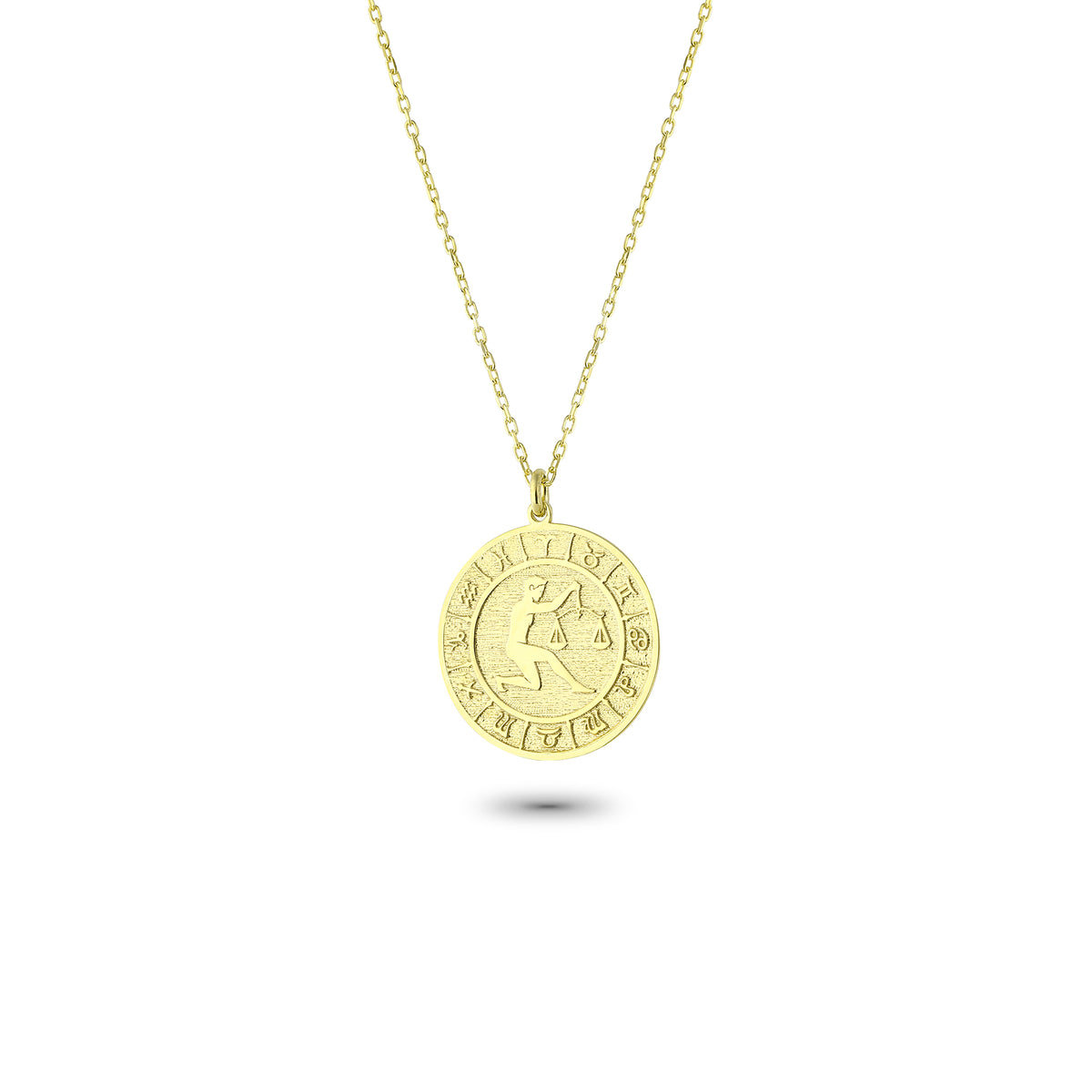 925k Sterling Silver Libra Zodiac Necklace - alternate view 2
