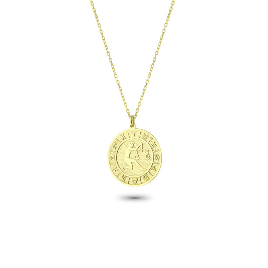 925k Sterling Silver Libra Zodiac Necklace - alternate view 2