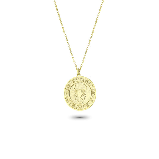 925k Sterling Silver Scorpio Zodiac Necklace - alternate view 2