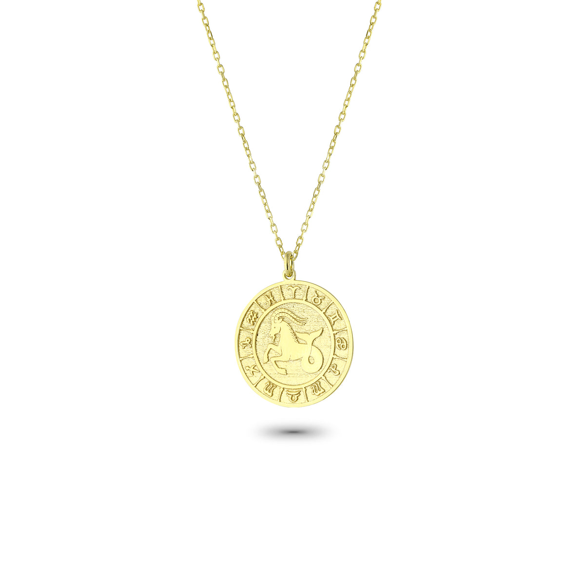 925k Sterling Silver Capricorn Zodiac Necklace - alternate view 2