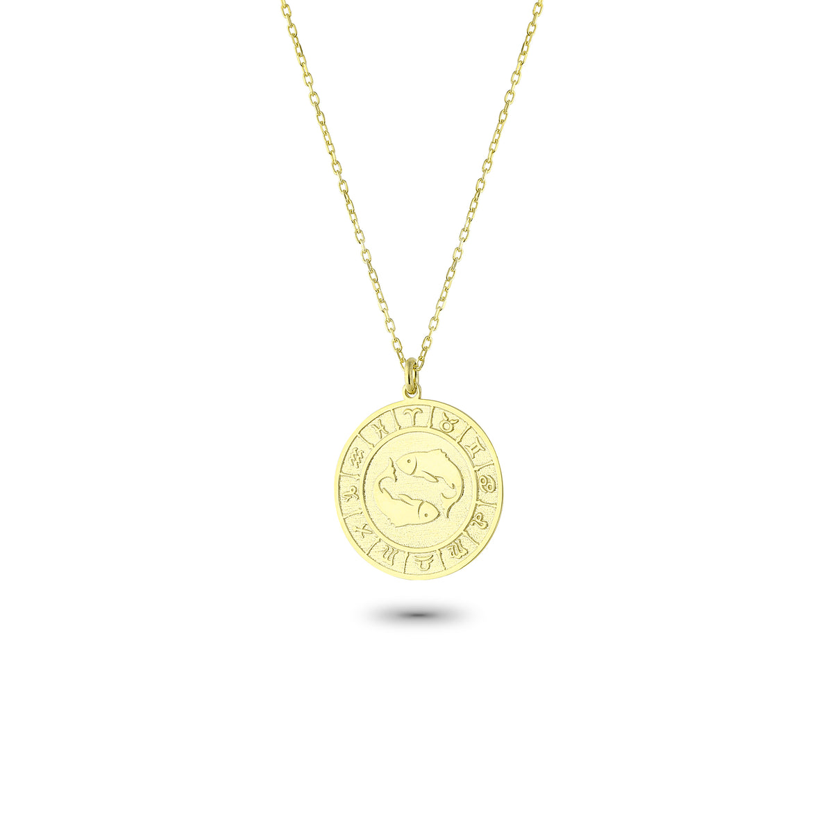 925k Sterling Silver Pisces Zodiac Necklace - alternate view 2