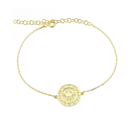 925k Sterling Silver Cancer Zodiac Bracelet - alternate view 2