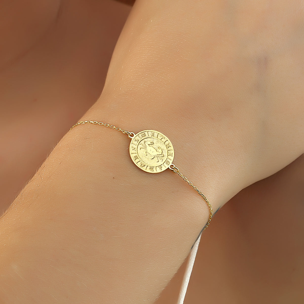 925k Sterling Silver Cancer Zodiac Bracelet
