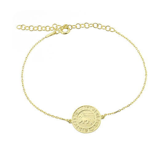 925k Sterling Silver Leo Zodiac Bracelet - alternate view 2