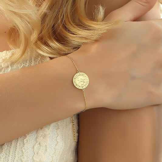 925k Sterling Silver Libra Zodiac Bracelet
