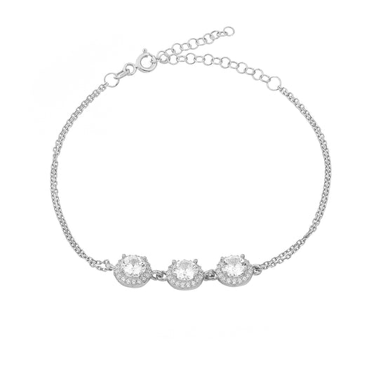 925k Sterling Silver Anturage Round Bracelet