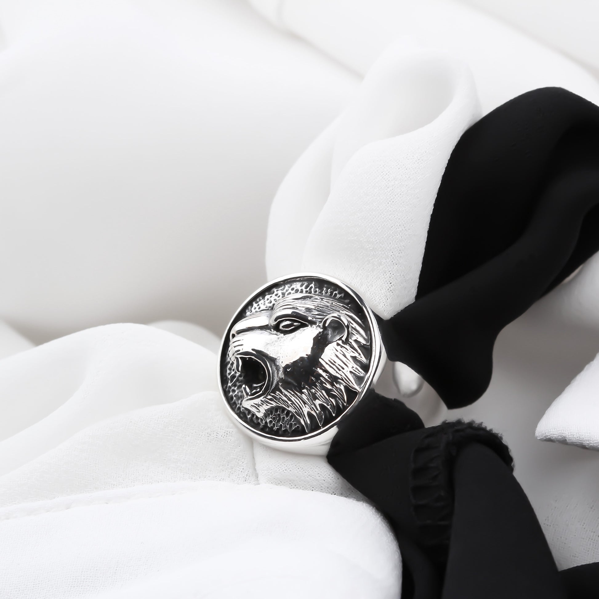 925k Sterling Silver Men Tiger Ring - alternate view 2