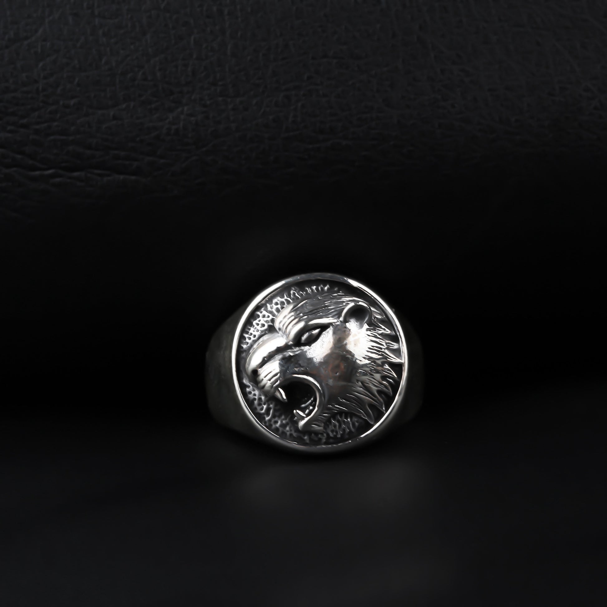 925k Sterling Silver Men Tiger Ring - alternate view 3