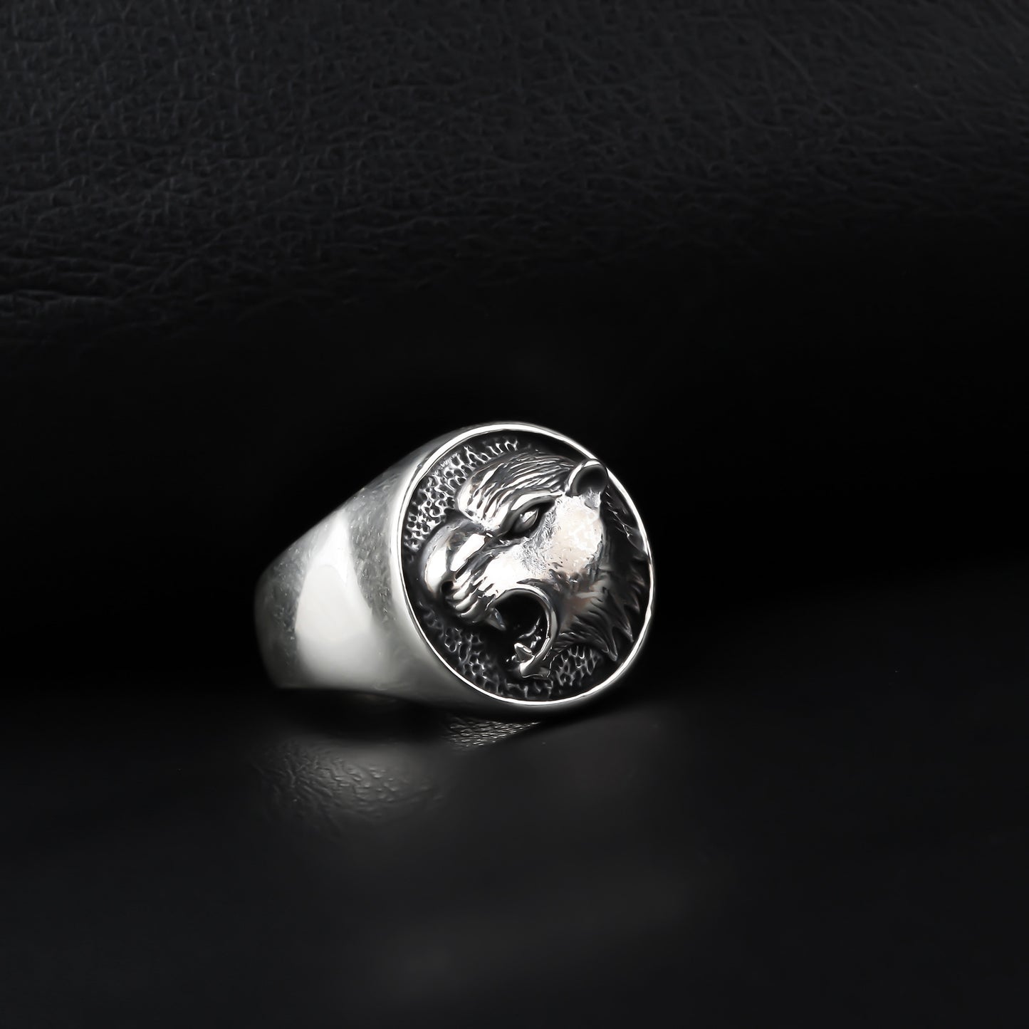 925k Sterling Silver Men Tiger Ring - alternate view 4