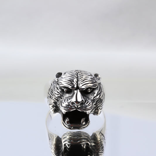 925k Sterling Silver Men Puma Ring