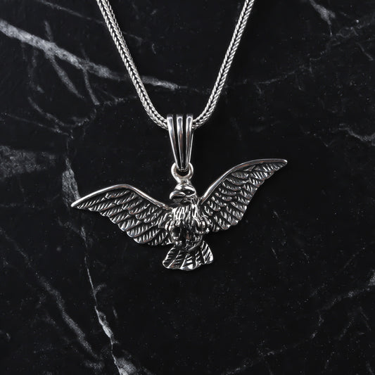 925k Sterling Silver Men Hawk Necklace - alternate view 2