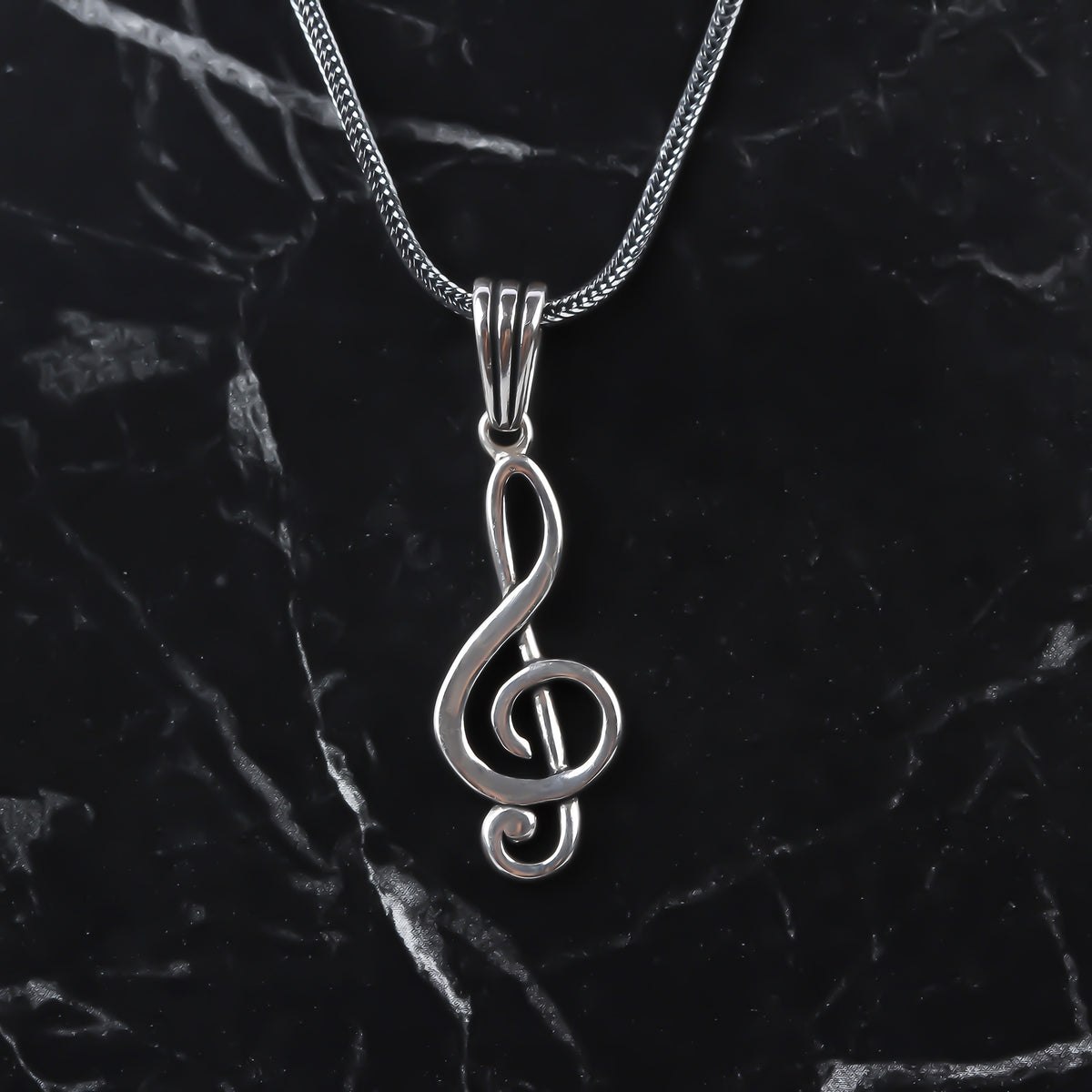 925k Sterling Silver Men Left Wrench Necklace