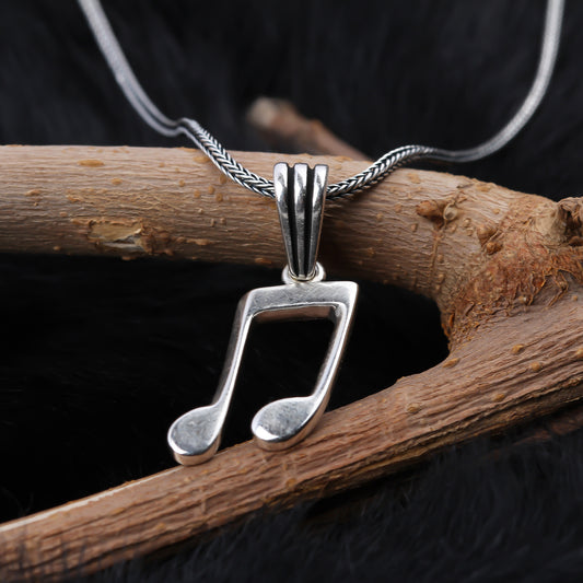 925k Sterling Silver Men Note Necklace - alternate view 2