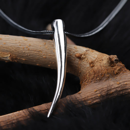 925k Sterling Silver Men Ivory Necklace